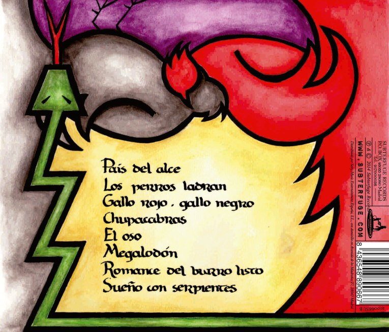 Trasera de "Bestiario" (El Meister. Subterfuge, 2014)